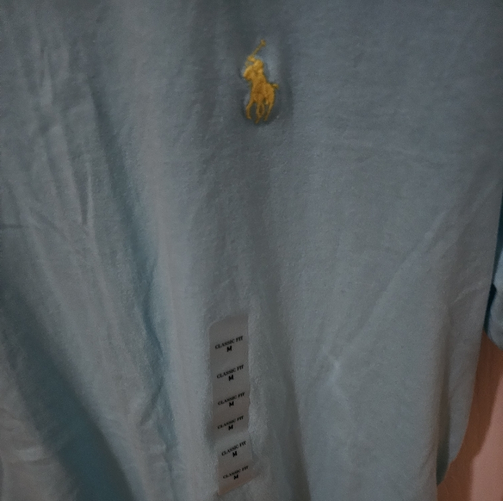Polo by Ralph Lauren Men's Light Blue Tee Size M - Picture 2 of 4